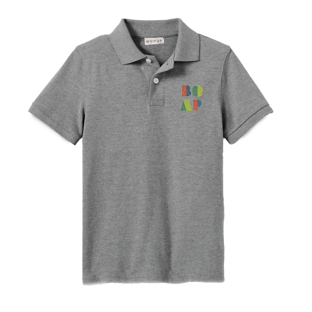 Bopop Grey Logo Polo