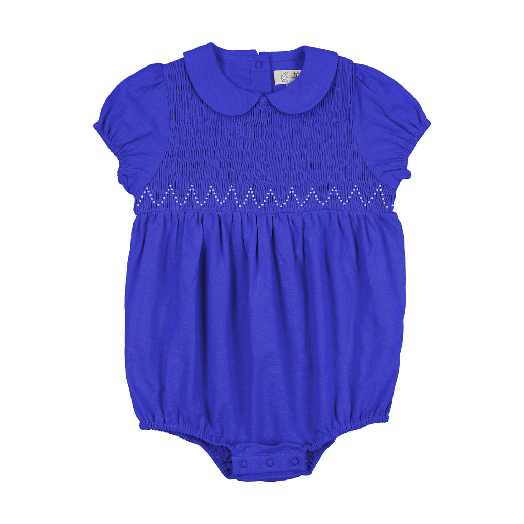 Bopop Royal Blue Smocked Romper