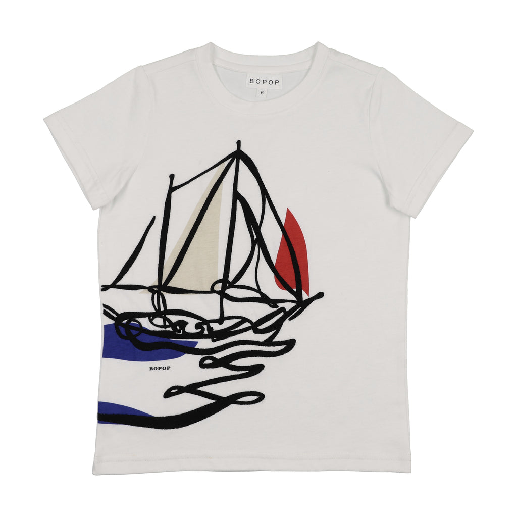 Bopop Boat Sketch Tee