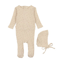 Load image into Gallery viewer, Lil Legs Twig Footie &amp; Bonnet - Cream/Peach