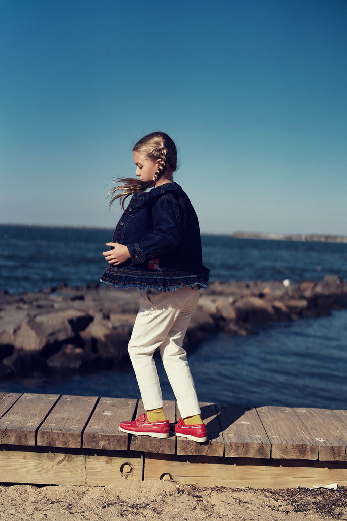 Rooie And Friends Girl's Club Denim Jacket - Denim