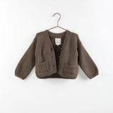 Please Mom Taupe Knit Cardigan