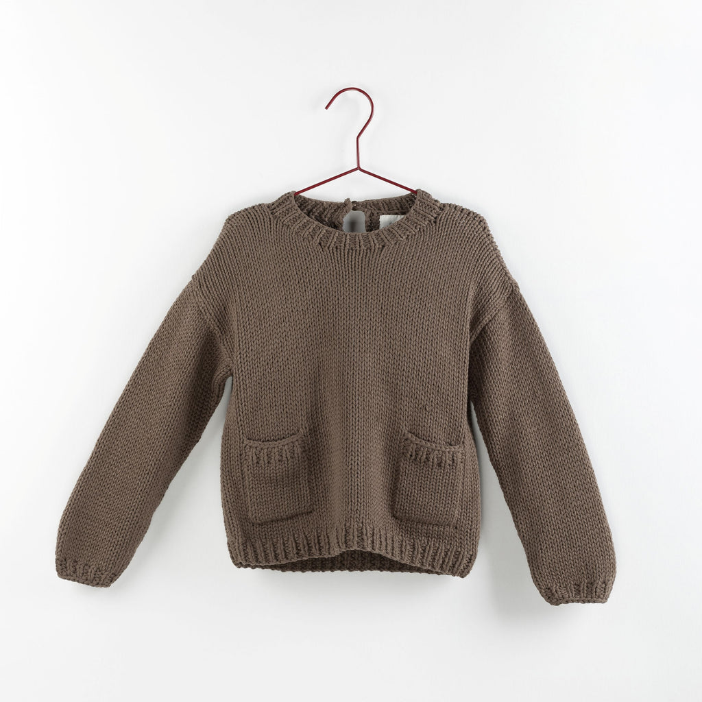 Please Mom Taupe Knit Sweater