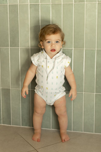 Bee & Dee Terry Pineapple Romper - Boys Print