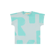 Load image into Gallery viewer, Retro Kid Tess Logo All Over Boys Tee - Blue Green