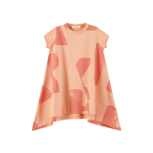 Load image into Gallery viewer, Retro Kid Tess Logo All Over Full Hi Low Dress - Pink Coral (Short Sleeve)