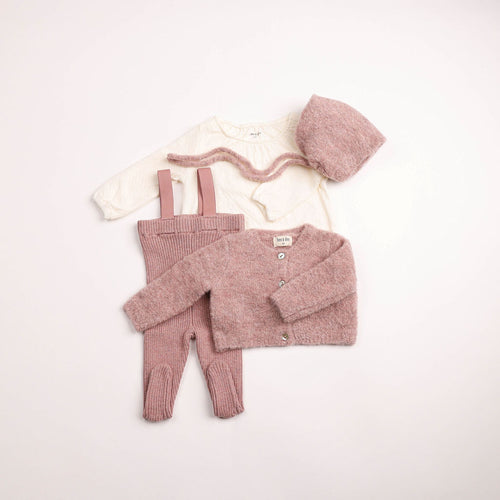 Bee & Dee Textured Wool Ensemble - Old Rose