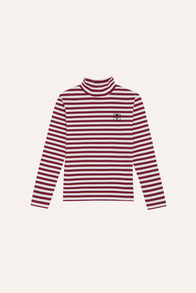 The Campamento Stripes Turtleneck - Burgundy