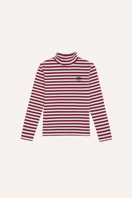 The Campamento Stripes Turtleneck - Burgundy