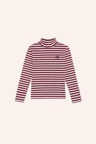 The Campamento Stripes Turtleneck - Burgundy