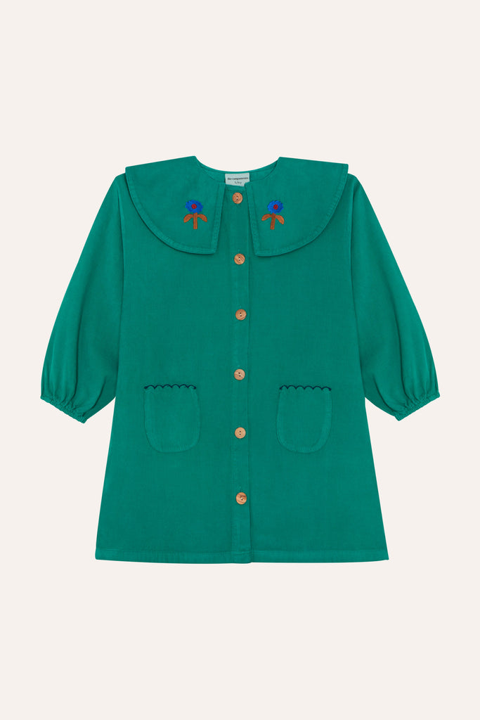 The Campamento Daisies Embroidery Dress - Green