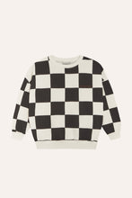 Load image into Gallery viewer, The Campamento Checked Sweatshirt - Ecru/Black