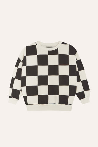 The Campamento Checked Sweatshirt - Ecru/Black