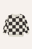 The Campamento Checked Sweatshirt - Ecru/Black