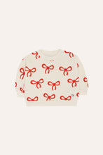 Load image into Gallery viewer, The Campamento Baby Big Bows Sweatshirt - Ecru