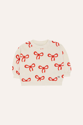 The Campamento Baby Big Bows Sweatshirt - Ecru