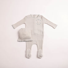 Load image into Gallery viewer, Bee &amp; Dee To The Moon Footie And Beanie - London Fog