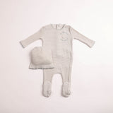 Bee & Dee To The Moon Footie And Beanie - London Fog