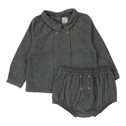 Lil Legs Toddler Boys Set - Grey Houndstooth