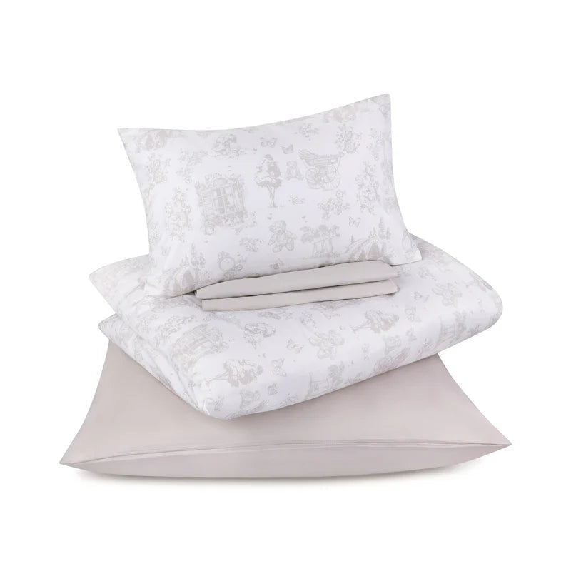 Petite Belle  Toile Safra Crib Set - Taupe