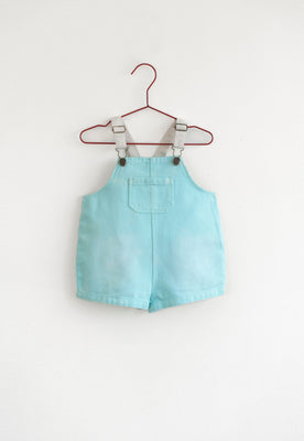 Please Mom Turquoise Denim Romper