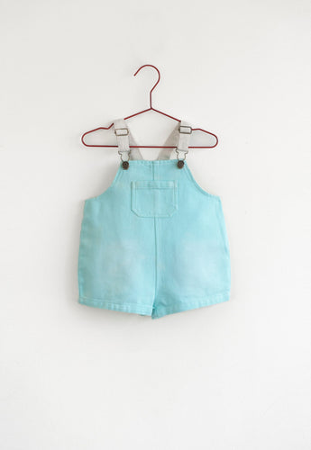 Please Mom Turquoise Denim Romper