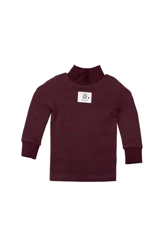 Nou Nelle Plum Turtleneck With Label