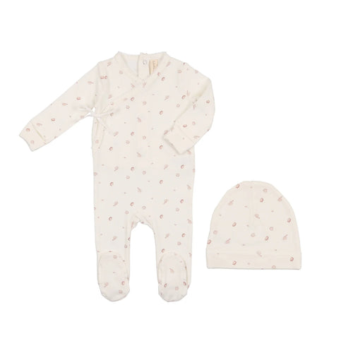 Lil Legs Printed Wrapover Blossom Footie