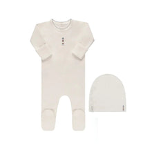 Load image into Gallery viewer, Ely&#39;s &amp; Co Ribbed Cotton- Embroidered Nautical Footie &amp; Hat - Ivory