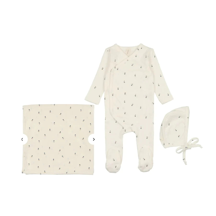 Lil Legs Very Berry 3PC Set - White/Blue