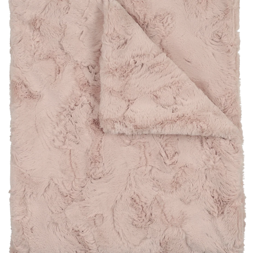Peluche Rose Double Sided Lux Fur Blanket