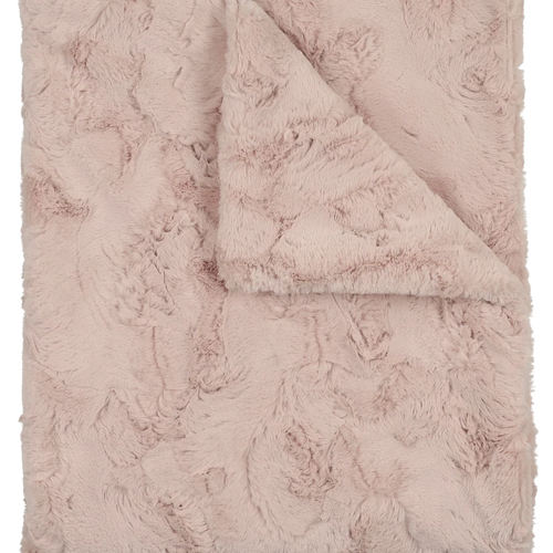 Peluche Rose Double Sided Lux Fur Blanket