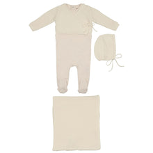 Load image into Gallery viewer, Mema Knits Embroidered Edge Knit Four Piece Set  - Ivory