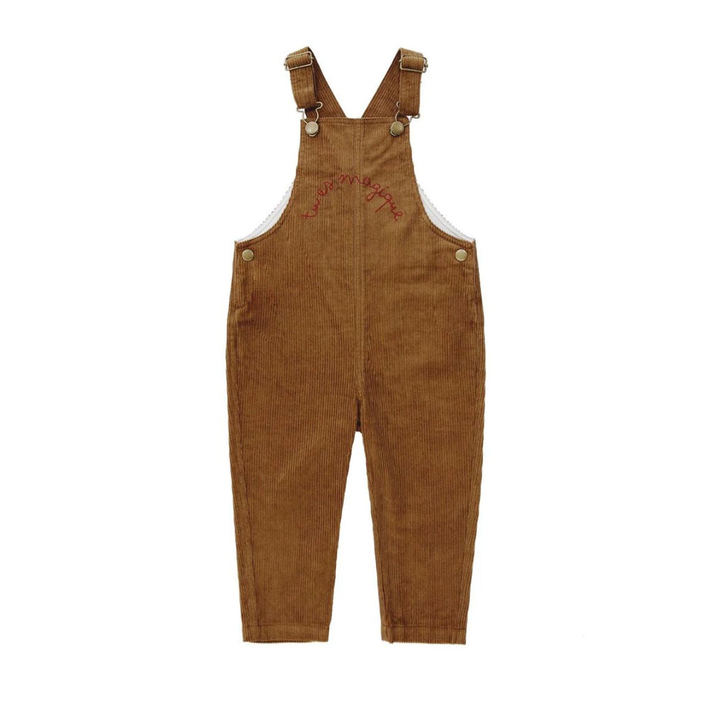Coco Blanc Tan Long Corduroy Overalls