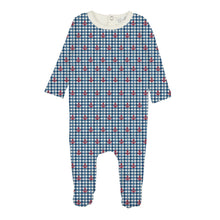Load image into Gallery viewer, Bopop Gingham Anchor Footie - Blue