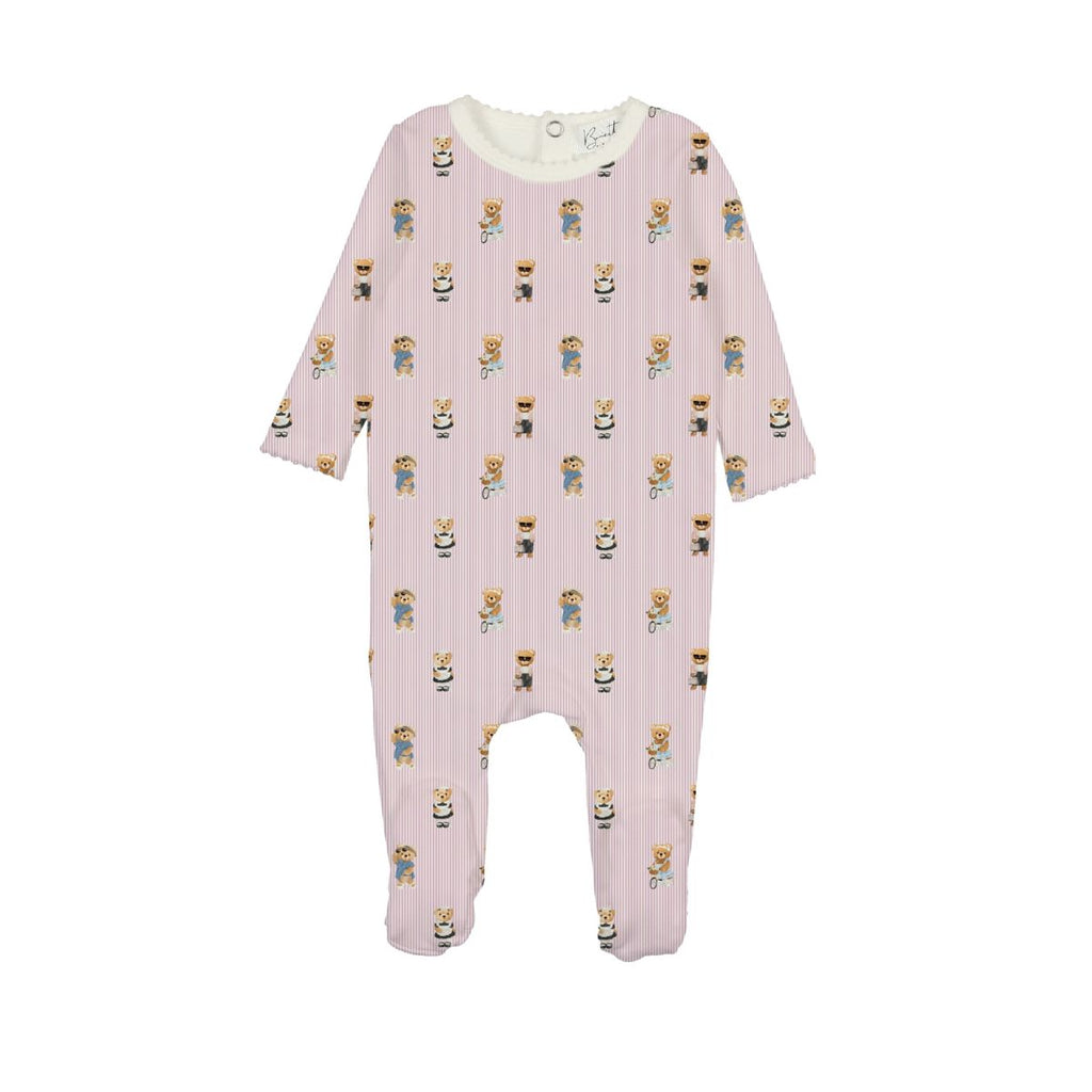 Bopop Bear Pajamas Footie - Pink