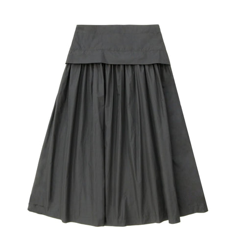 Coco Blanc Black Tafetta Skirt