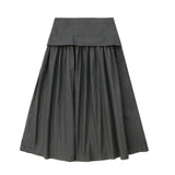 Coco Blanc Black Tafetta Skirt