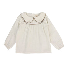 Load image into Gallery viewer, Lil Legs Girls Embroidered Shirt - Cream/Misty Oat