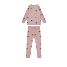 Load image into Gallery viewer, Crew Lounge Teddy Pattern Lounge Crewneck Set - Dusk