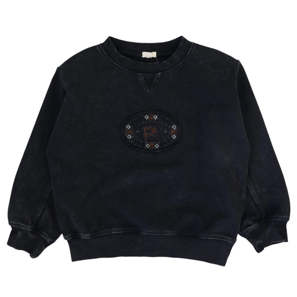 Lil Legs Stitch Studio Boys Sweatshirt - Off Black