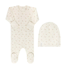 Load image into Gallery viewer, Ely&#39;s &amp; Co Jersey Cotton Printed Floral Footie &amp; Hat - Ivory