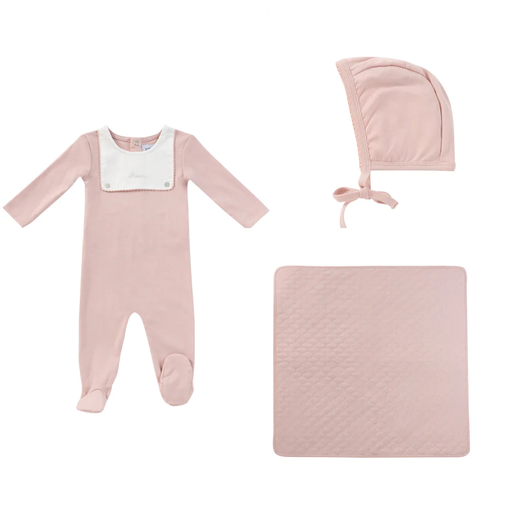 Kipp Bib 3PCSet - Pink