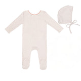 Mini Label Girls All Over Floral Print Footie And Hat