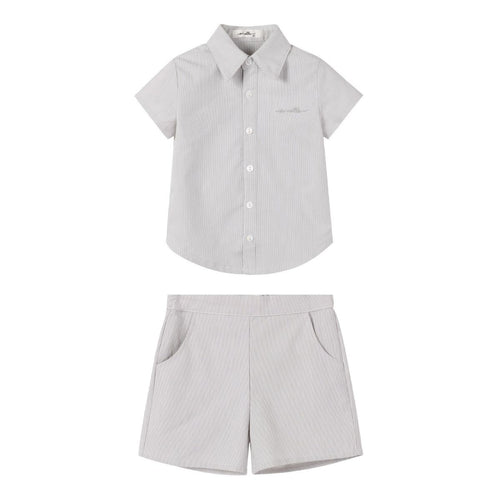 Nou Nelle Striped Boy Set - Sage