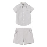 Nou Nelle Striped Boy Set - Sage