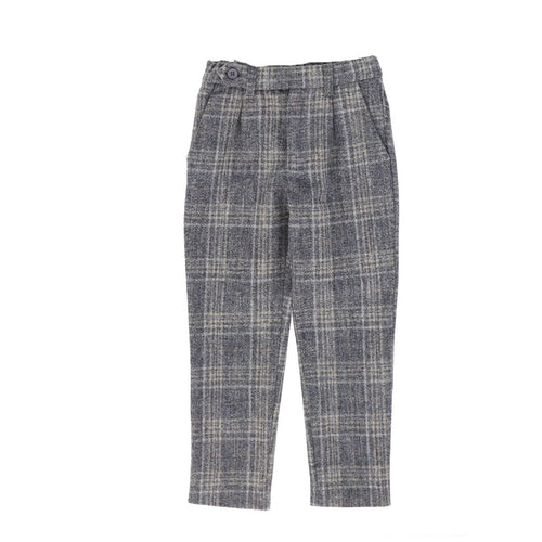 Le Bourdon Plaid Print Pant - Grey
