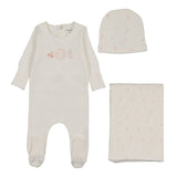 Bee & Dee Watercolor Bib Layette Set - White Girls