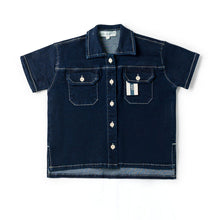 Load image into Gallery viewer, Birnham On The Sea Boys Button Down Shirt - Indigo
