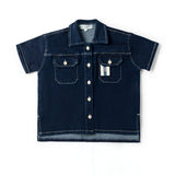 Birnham On The Sea Boys Button Down Shirt - Indigo